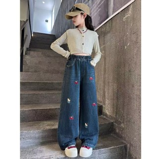 QuầN Jean MớI Cho Bé GáI ThiếT Kế HọA TiếT HoạT HìNh Dễ ThươNg MặC ThoảI NgắN 12 TuổI