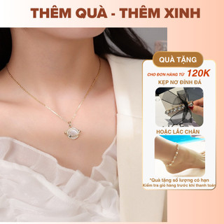 [🔥XƯỞNG SALE SẬP SÀN🔥] Dây Chuyền Mạ Vàng Đính Đá Mắt Mèo Phong Cách Hình Học Thời Trang N266