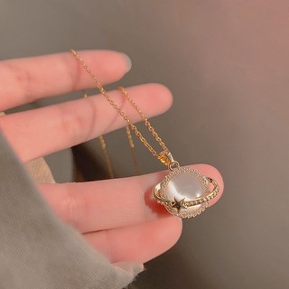 [🔥XƯỞNG SALE SẬP SÀN🔥] Dây Chuyền Mạ Vàng Đính Đá Mắt Mèo Phong Cách Hình Học Thời Trang N266