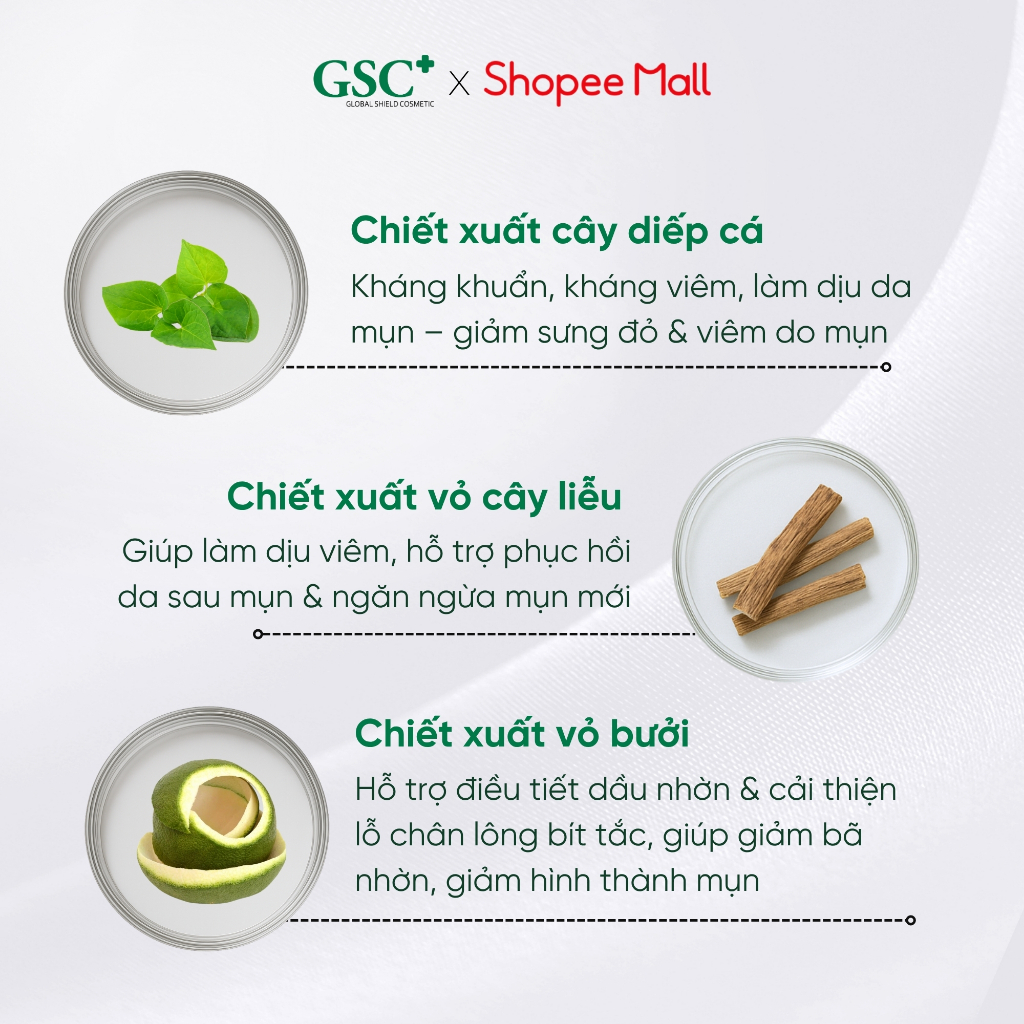 Tế Bào Gốc Hỗ Trợ Xử Lý Mụn Hàn Quốc GSC Acne Care Ampoule TR 8ml – Tế Bào Gốc Chống Viêm, Ngăn Ngừa Mụn Mới - GC085A