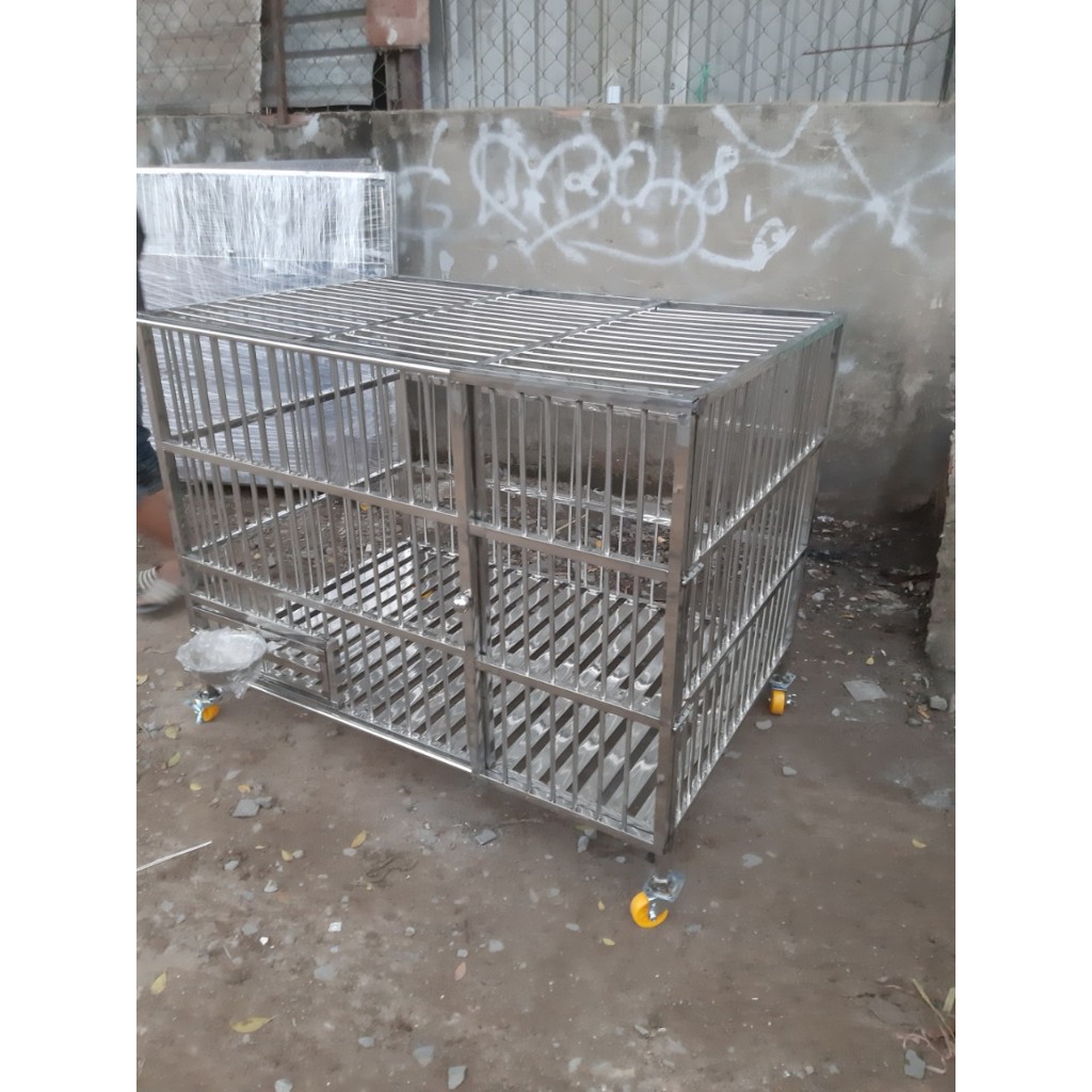 Chuồng thú cưng inox 100% bền đẹp, kèm khay vệ sinh ( giao hỏa tốc)