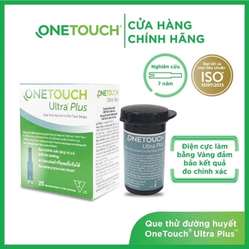 Que thử đường huyết OneTouch Ultra Plus Flex ⚡ Sản xuất tại Anh, hộp 25 que thử