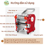 máy cán bột 20/24cm, máy cán bột bánh bao, mì sợi, pizza, mực khô tự động, lõi đồng, vỏ inox không gỉ, dễ dàng sử dụng — ảnh 6