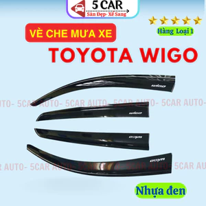 Vè che mưa xe Toyota Wigo đời 2018- 2024, 2025 nhựa đen cao cấp