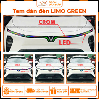 Decal dán đèn led Limo Green và thanh crom Limo Green 2025, decal PVC 3 lớp chống thấm nước và không bong tróc