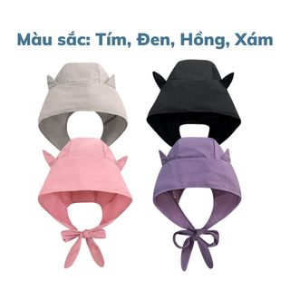 Nón che đầu buộc dây chống nắng họa tiết tai tiểu yêu tính đáng yêu phong cách Nhật HOMEBRA N969