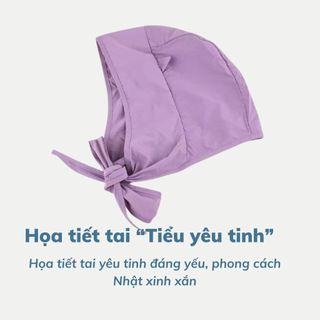 Nón che đầu buộc dây chống nắng họa tiết tai tiểu yêu tính đáng yêu phong cách Nhật HOMEBRA N969