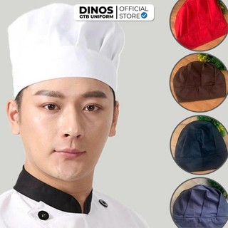Mũ Nón Bếp Dinos Vải Kaki Chuẩn Form Cho Đầu Bếp - Nhiều Màu Lựa Chọn