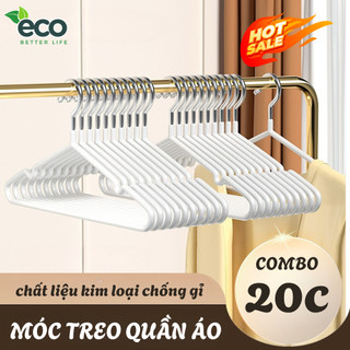Móc treo quần áo chất liệu kim loại dày dặn không gỉ, thiết kế chống trượt siêu bền, chịu lực tốt