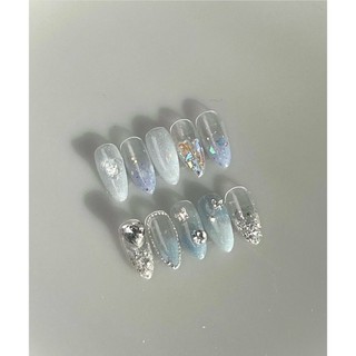 (Tặng hộp,keo) Nail Box Thiết Kế Móng Úp, Mong Giả Giáng Sinh Noel Siêu Sang Chảnh Dễ Thương M24