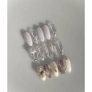 (Tặng hộp,keo) Nail Box Thiết Kế Móng Úp, Mong Giả Giáng Sinh Noel Siêu Sang Chảnh Dễ Thương M24