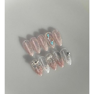(Tặng hộp,keo) Nail Box Thiết Kế Móng Úp, Mong Giả Giáng Sinh Noel Siêu Sang Chảnh Dễ Thương M24