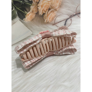 kẹp tóc min dạ nhung mềm mại hồng baby tiểu thư nhẹ nhàng qccc