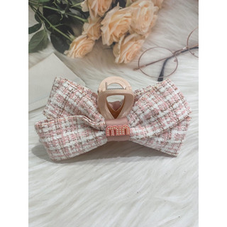 kẹp tóc min dạ nhung mềm mại hồng baby tiểu thư nhẹ nhàng qccc