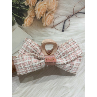 kẹp tóc min dạ nhung mềm mại hồng baby tiểu thư nhẹ nhàng qccc