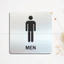 Biển báo, biển chỉ dẫn khu vực toilet nhôm xước in UV SAN.WOOD 10CM decor quán