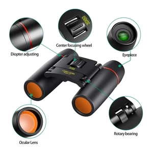 Ống Nhòm 2 Mắt 3D 30x60, Ống nhòm đôi cao cấp, Zoom có thể gấp gọn nhìn ban đêm kèm phụ kiện