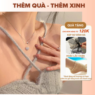 [🔥XƯỞNG SALE SẬP SÀN🔥] Dây Chuyền Trái Tim 2 Tầng Lấp Lánh Cho Nữ N128