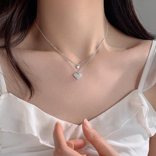 [🔥XƯỞNG SALE SẬP SÀN🔥] Dây Chuyền Trái Tim 2 Tầng Lấp Lánh Cho Nữ N128