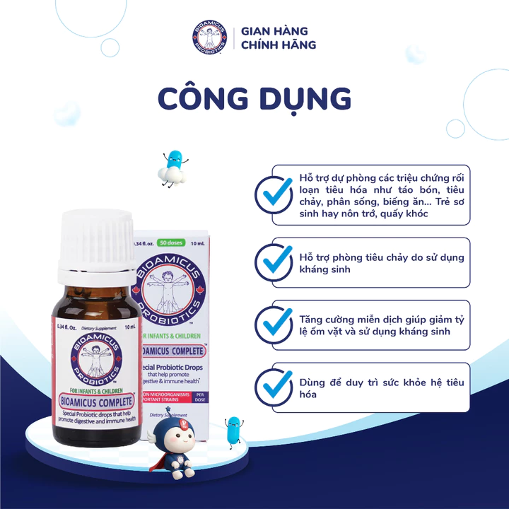 BioAmicus Complete 10 Chủng hỗ trợ cải thiện hệ vi sinh đường ruột - Men Vi Sinh Cho Bé – 3