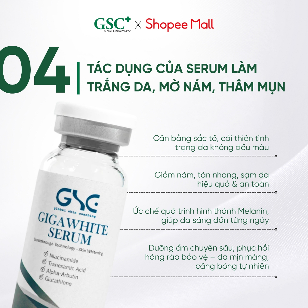 Serum Trắng Da, Mờ Nám, Thâm Mụn Hàn Quốc GSC Giga White 15ml - Serum Làm Trắng Da, Mờ Thâm Mụn, Giảm Nám - GC083A
