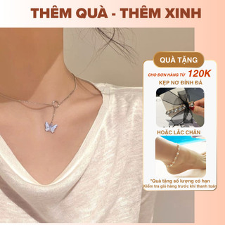 [🔥XƯỞNG SALE 11K 🔥] Dây Chuyền Vòng Cổ Hợp Kim Mặt Hình Bướm Thời Trang Phong Cách Nhật Hàn N216