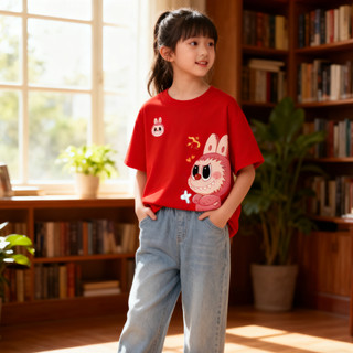 ÁO T Shirt đỏ Cho Bé GáI In HọA TiếT HoạT HìNh ChấT LiệU Cotton ThoáNg áO PhôNg