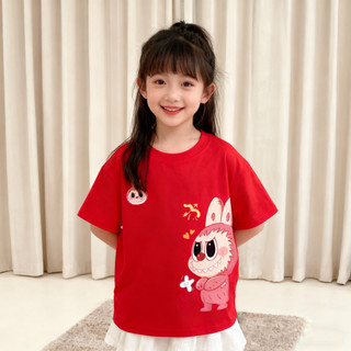 ÁO T Shirt đỏ Cho Bé GáI In HọA TiếT HoạT HìNh ChấT LiệU Cotton ThoáNg áO PhôNg
