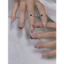 Nail Box Thiết Kế Móng Úp, Mong Giả Thạch Nude Fench Chấm Bi Nơ Đỏ Sang Xinh M11