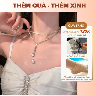 [🔥XƯỞNG SALE SẬP SÀN🔥] Dây Chuyền Vòng Cổ Hai Lớp Đính Ngọc Cao Cấp Lấp Lánh Đi Tiệc Cực Sang N248