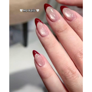 (Tặng hộp,keo) Nail Box Thiết Kế Móng Úp, Mong Giả Giáng Sinh Noel Mắt Mèo Fench Đỏ Rịu Sang Chảnh M07