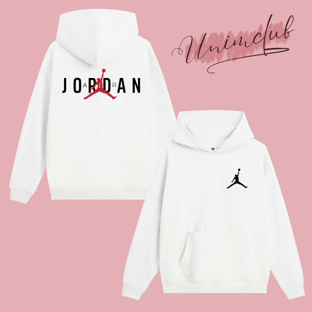Áo Hoodie Nỉ Chân Cua Cao Cấp Jorrdan Phong Cách Đường Phố Thể Thao Form Dáng Rộng Châu Âu