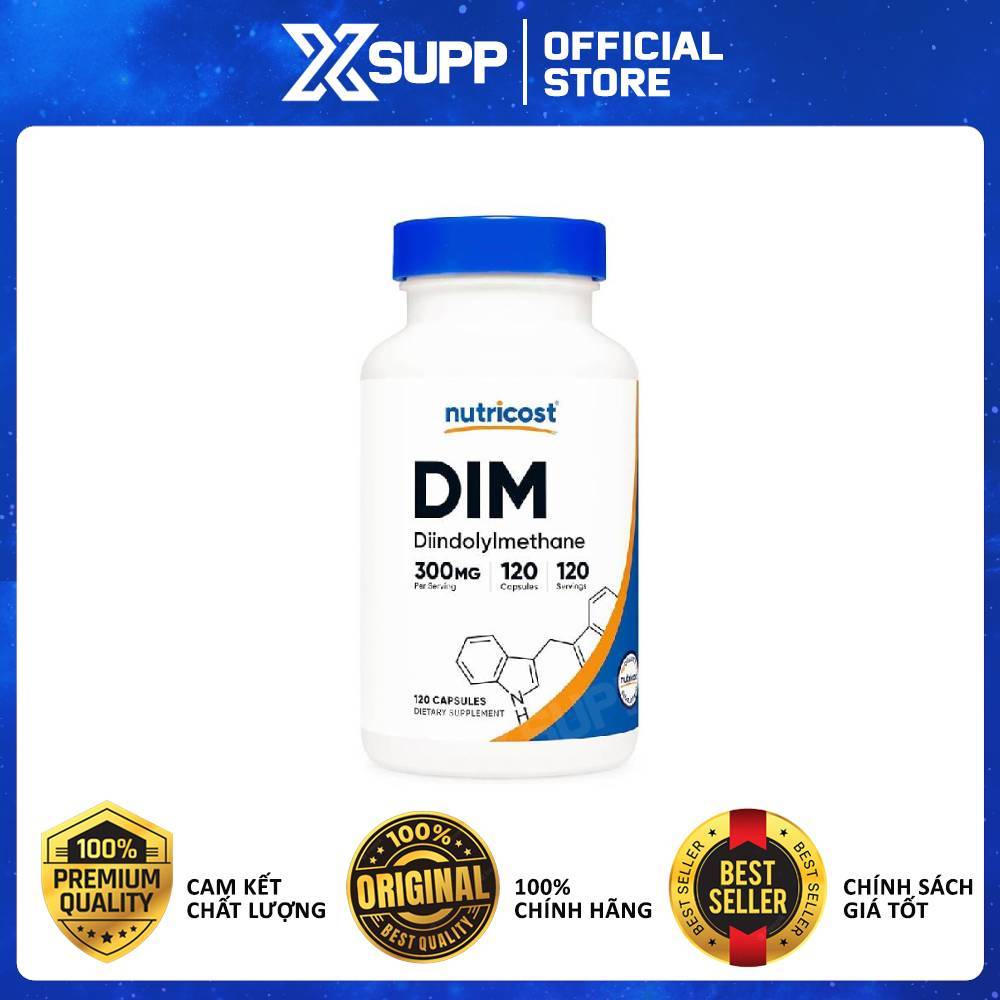Nutricost DIM (Diindolylmethane)- Viên Uống Bổ Sung 300mg