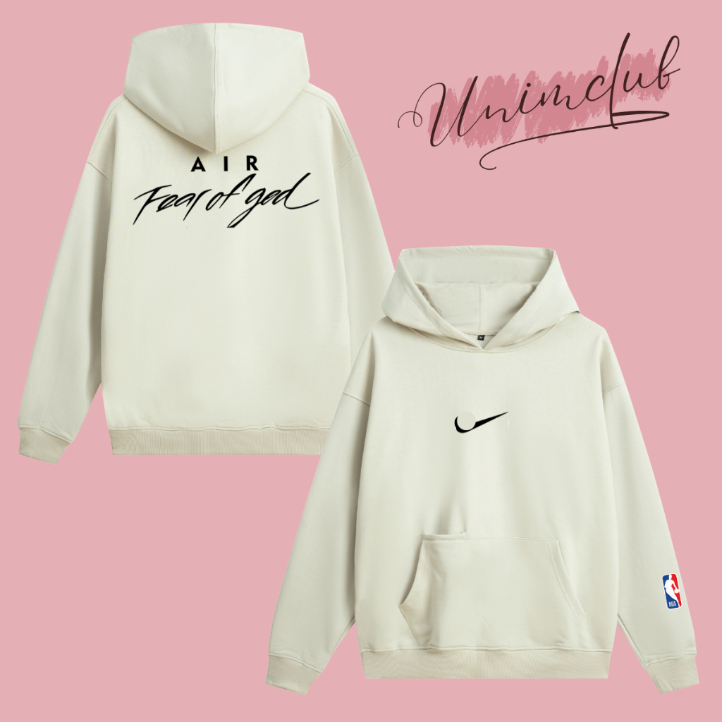 Áo Nỉ Hoodie Air Fear Of God Form Châu Âu Dáng Rộng Chất Liệu Nỉ Chân Cua Cao Cấp