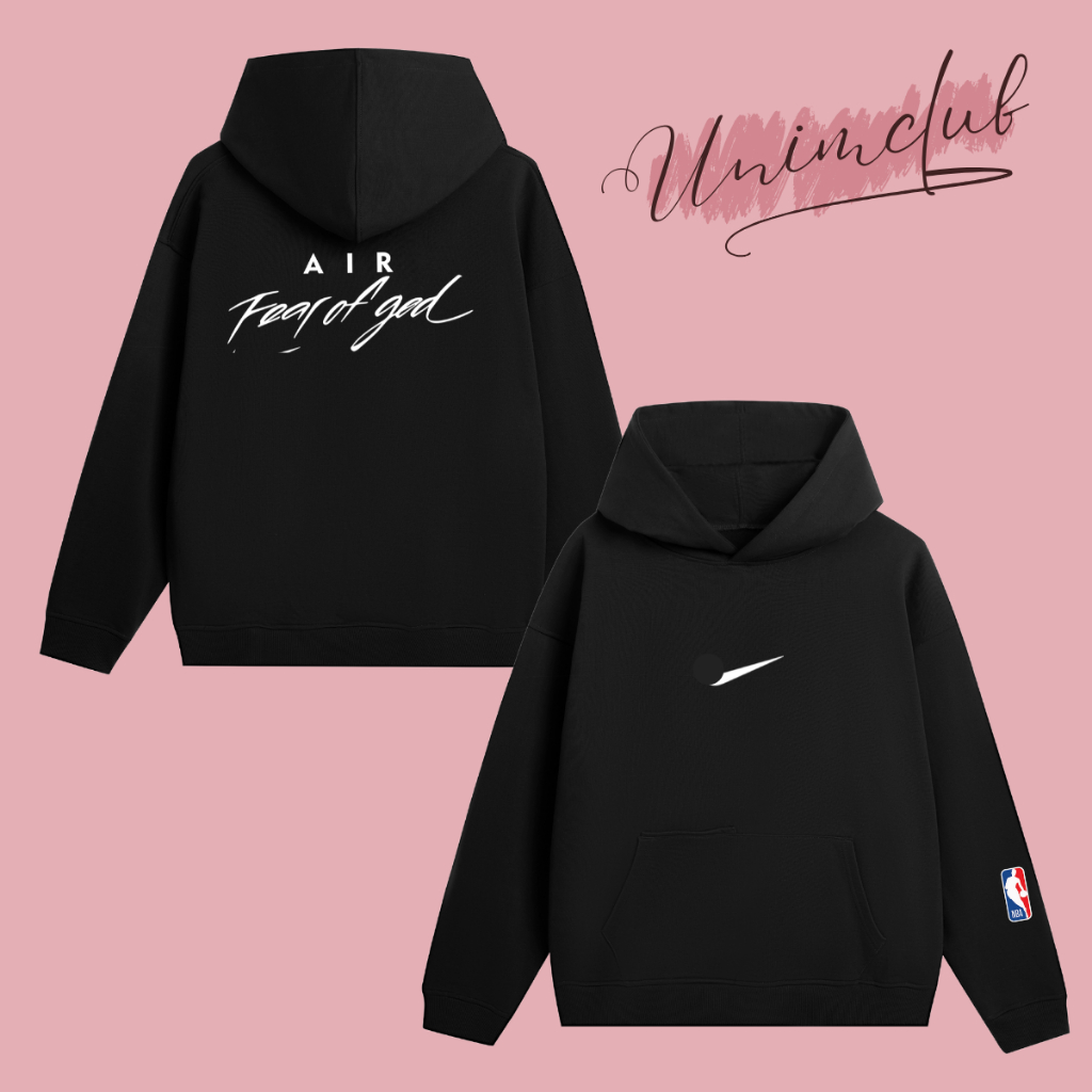 Áo Nỉ Hoodie Air Fear Of God Form Châu Âu Dáng Rộng Chất Liệu Nỉ Chân Cua Cao Cấp