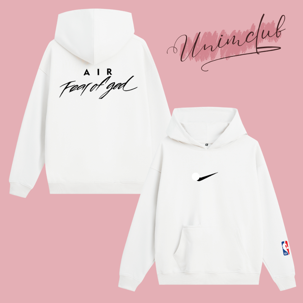 Áo Nỉ Hoodie Air Fear Of God Form Châu Âu Dáng Rộng Chất Liệu Nỉ Chân Cua Cao Cấp