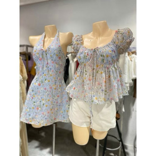 Áo kiểu áo babydoll hoa nhí mặc được nhiều kiểu dễ thương cho nữ đi chơi dự tiệc áo hoa nhí vintage đáng yêu