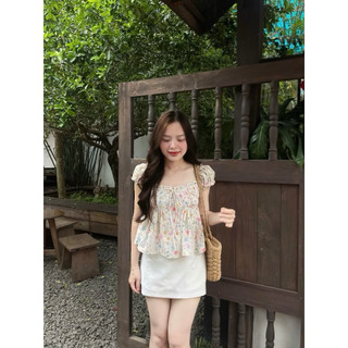 Áo kiểu áo babydoll hoa nhí mặc được nhiều kiểu dễ thương cho nữ đi chơi dự tiệc áo hoa nhí vintage đáng yêu