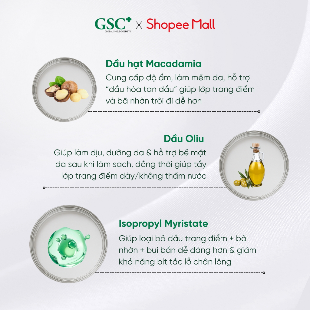 Dầu Tẩy Trang 2 IN 1 Dùng Cho Da Mặt Và Mắt GSC Natural Makeup Remove 250ml , Sạch Sâu, Nhũ Hóa Dễ Dàng - GC029A