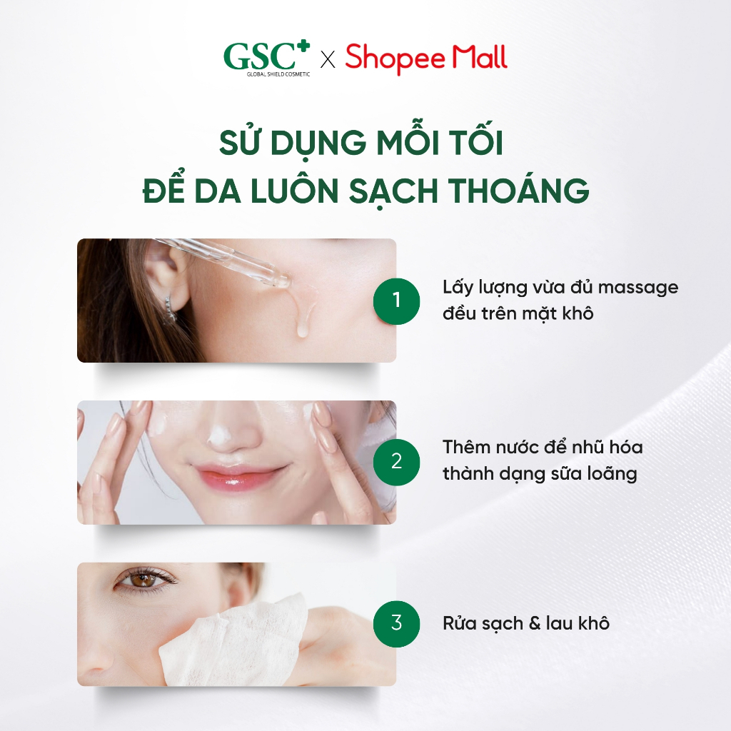 Dầu Tẩy Trang 2 IN 1 Dùng Cho Da Mặt Và Mắt GSC Natural Makeup Remove 250ml , Sạch Sâu, Nhũ Hóa Dễ Dàng - GC029A