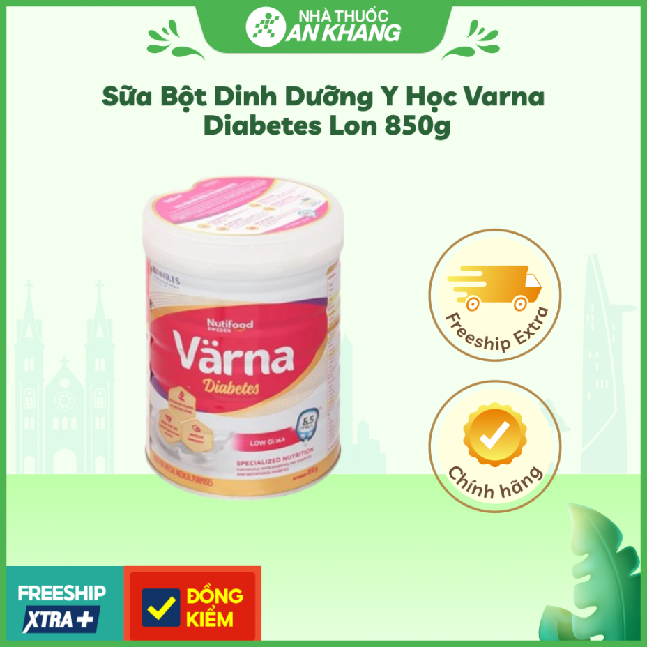 Sữa bột Dinh Dưỡng y Học Varna Diabetes Lon 850g