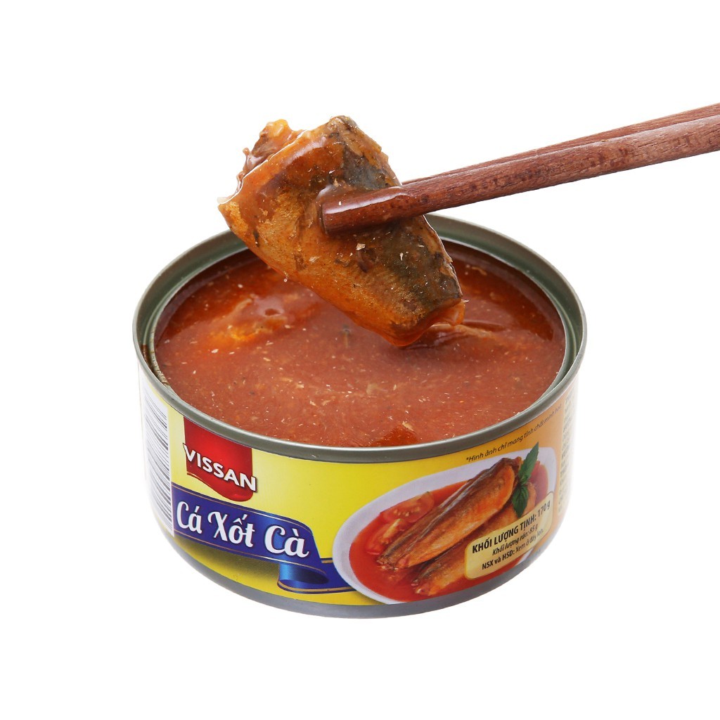 Cá xốt cà Vissan hộp 170g - đồ hộp tiện lợi