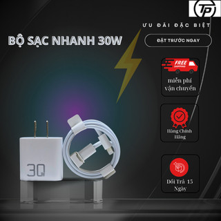 Bộ Sạc Nhanh 30w Không Đơ Nóng Miễn Phí Vận Chuyển Bảo Hành 12Thang