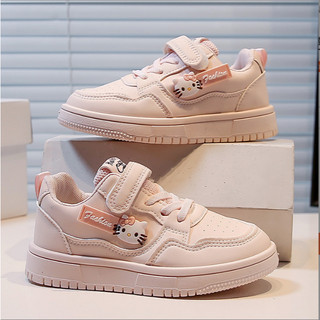 TĂNG 1 SZ Giày Thể Thao Mèo Hello Kitty Quai Dán Màu Hồng Pastel Cho Bé Gái Từ 4 Tuổi K155