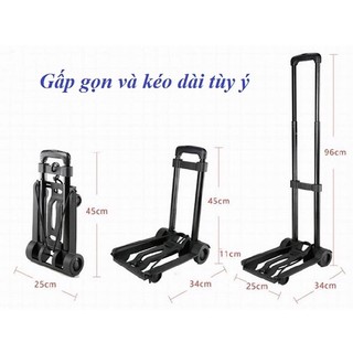 Xe Đẩy Hành Lý Gấp Gọn Tiện Lợi Cho Việc Đi Chợ, Du Lịch, Vận Chuyển Hàng Trọng Tải Lên Đến 50kg