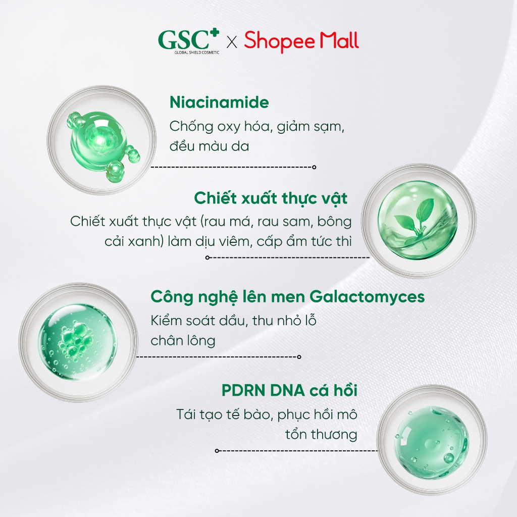 Mặt Nạ Dưỡng Ẩm Phục Hồi, Làm Dịu Da Sau 5 Phút Hàn Quốc GSC Rebirth & Recovery Mask 30ml x 10 Miếng /Hộp - GC068A