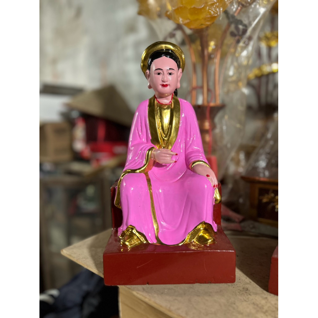 Tượng cô Bơ , cô Chín gỗ mít Sơn son thếp vàng