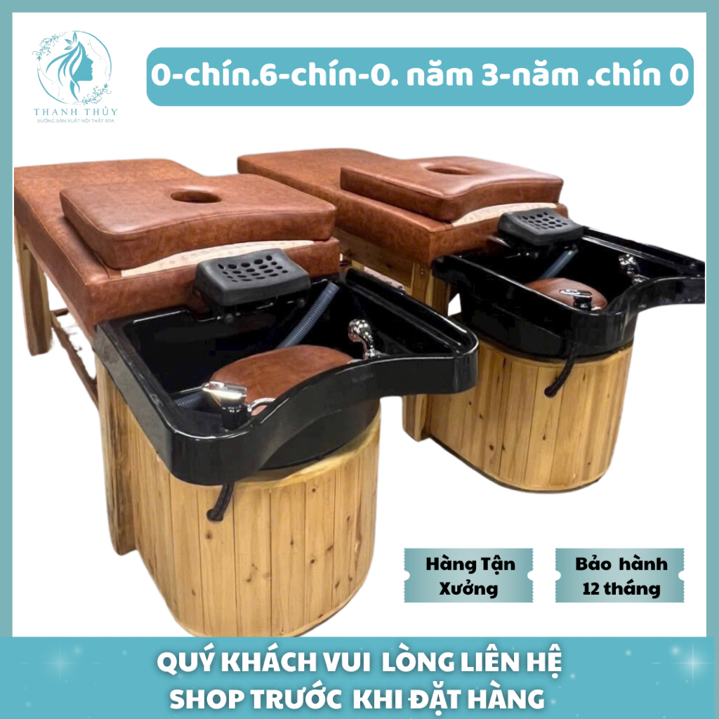 Giường gội dưỡng sinh, Giường gội đầu 2in1 - [Nhận đặt theo yêu cầu] Giường gia công giá tại xưởng