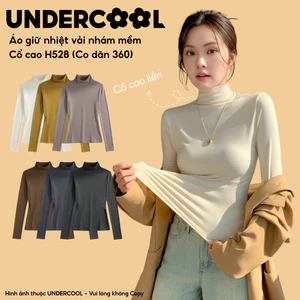 Áo Giữ Nhiệt Thun Nữ Basic Cổ Lọ, cổ cao UNDERCOOL chất vải mềm co dãn, áo thun dài tay basic giữ ấm mùa đông H528