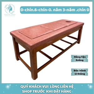 Giường xông hơi, giường massage toàn thân, thiết kế khung gỗ chắc chắn, đệm giường bằng da cao cấp